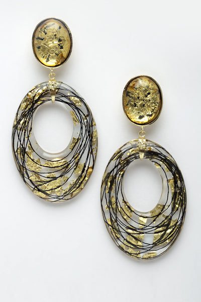 Bijoux by priya chandna resin hoops in gold fashion imitation jewellery  indian designer wear online shopping melange singapore