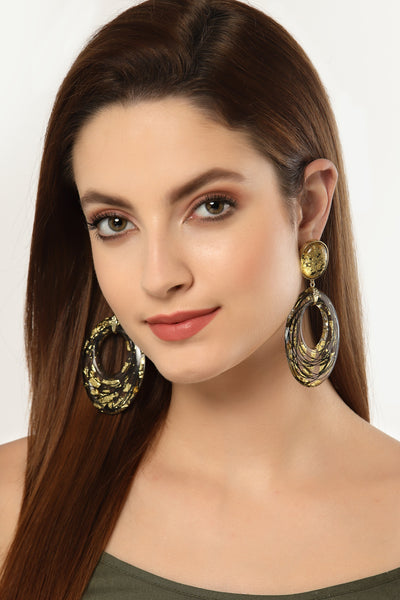 Bijoux by priya chandna resin hoops in gold fashion imitation jewellery  indian designer wear online shopping melange singapore