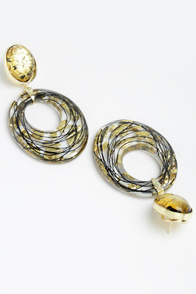 Bijoux by priya chandna resin hoops in gold fashion imitation jewellery  indian designer wear online shopping melange singapore