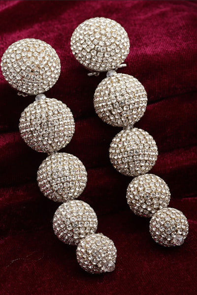 Bijoux by Priya Chandna Resin and Crystal ball drop earrings jewellery indian designer wear online shopping melange singapore
