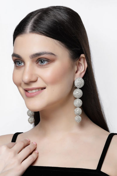 Bijoux by Priya Chandna Resin and Crystal ball drop earrings jewellery indian designer wear online shopping melange singapore