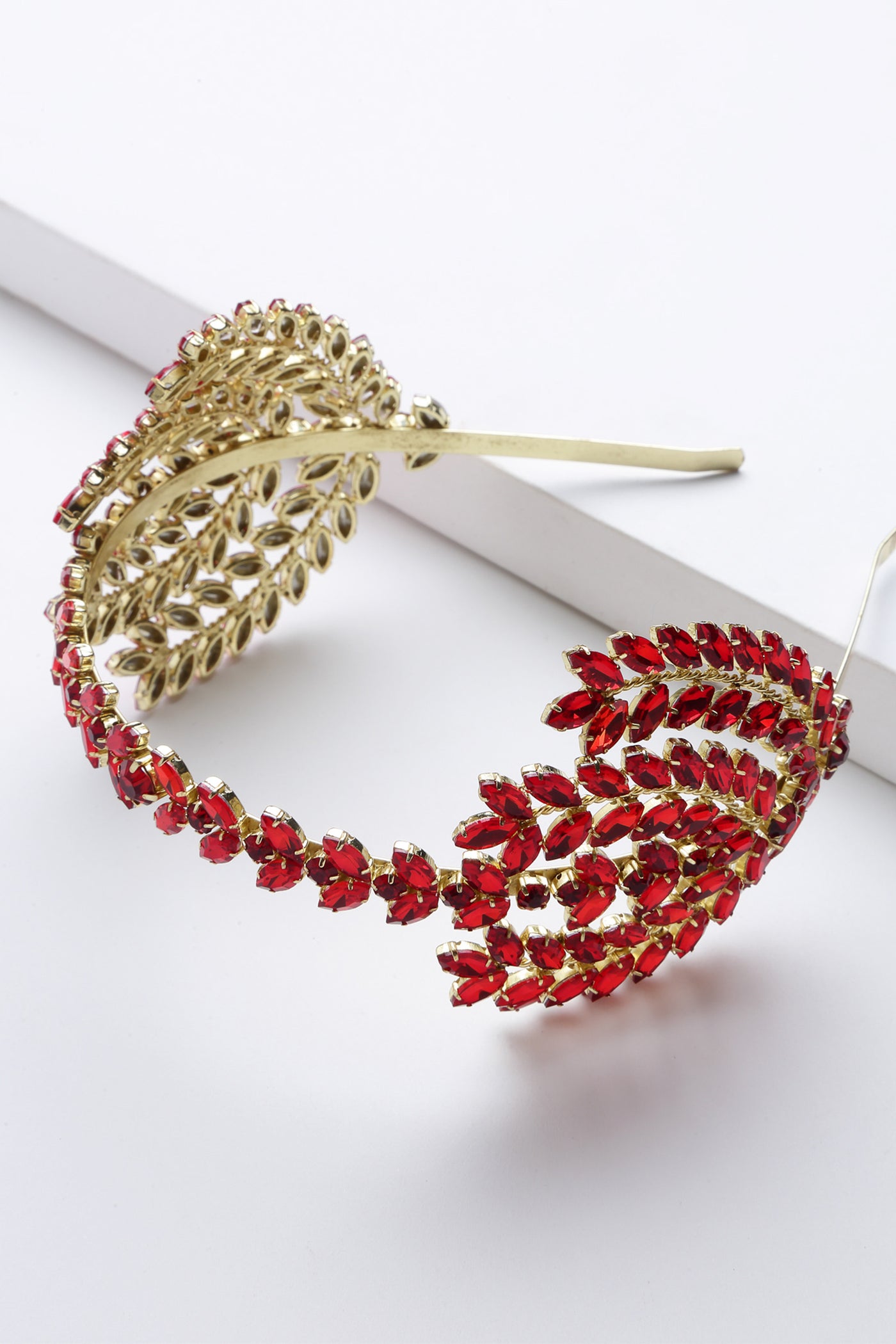 Bijoux by priya chandna Rose Hair Band red and rose gold fashion accessories indian designer wear online shopping melange singapore