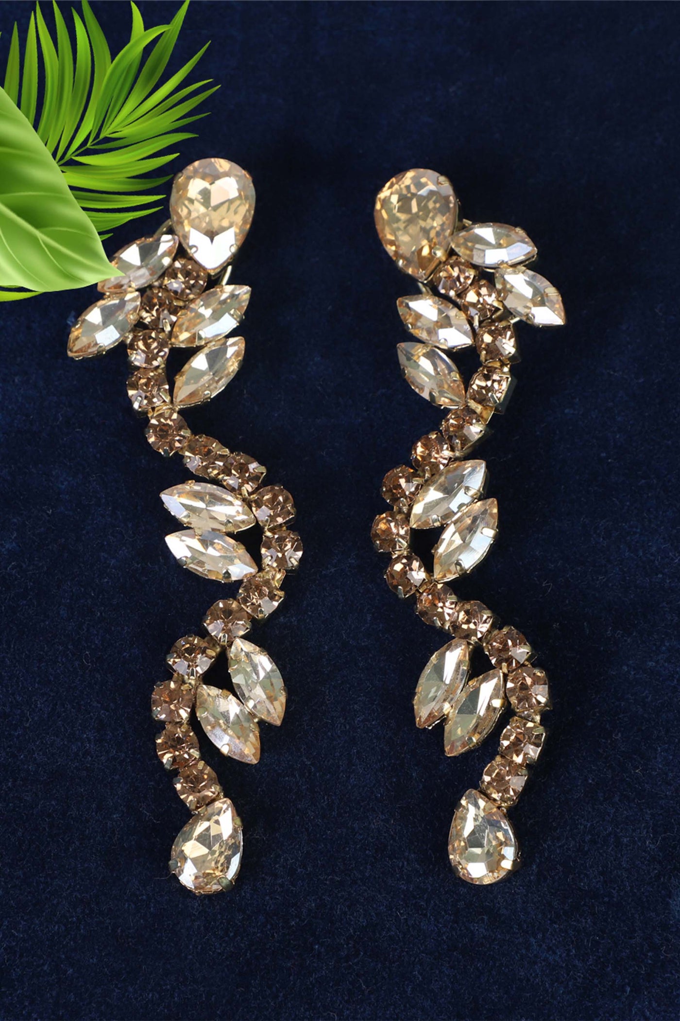 bijoux by priya chandna Slytherin in Crystal earrings fashion jewellery online shopping melange singapore indian designer wear