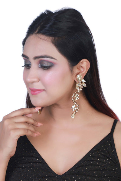 bijoux by priya chandna Slytherin in Crystal earrings fashion jewellery online shopping melange singapore indian designer wear
