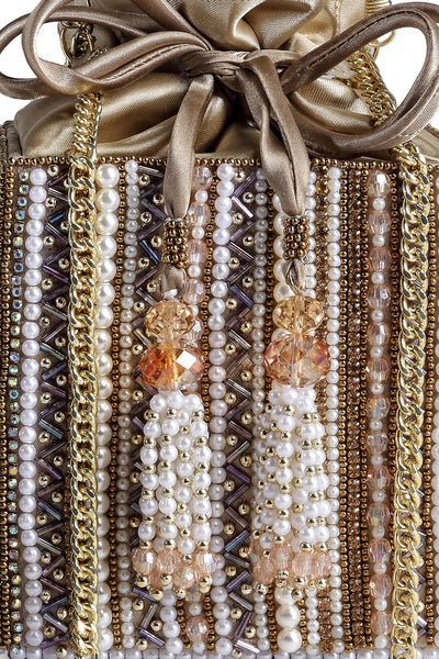 Bijoux by priya chandna Star Dust Box clutch gold fashion accessories indian designer wear online shopping melange singapore