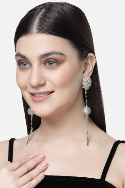 Bijoux by Priya Chandna Station drop Danglers Silver jewellery indian designer wear online shopping melange singapore