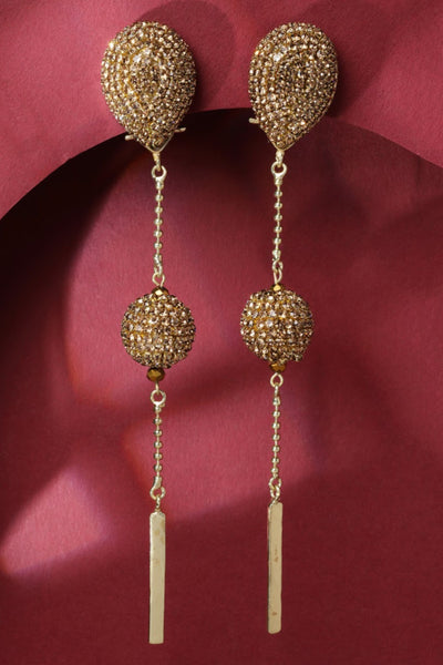 Bijoux by Priya Chandna Station drop Danglers Gold jewellery indian designer wear online shopping melange singapore