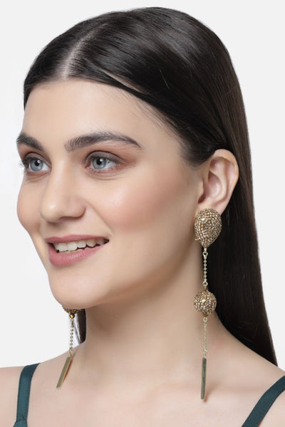 Bijoux by Priya Chandna Station drop Danglers Gold jewellery indian designer wear online shopping melange singapore