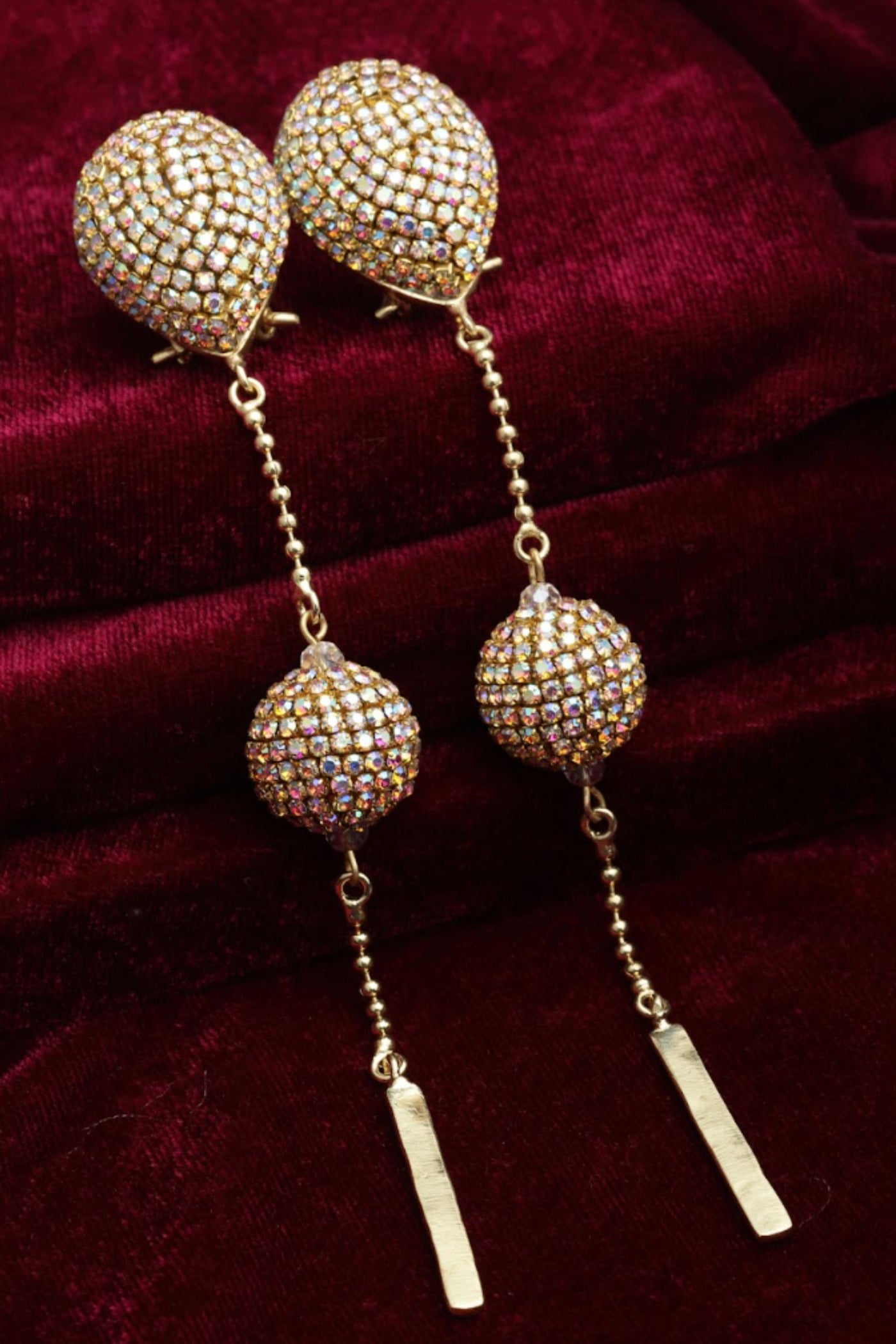 Bijoux by Priya Chandna Station drop Danglers Rainbow jewellery indian designer wear online shopping melange singapore