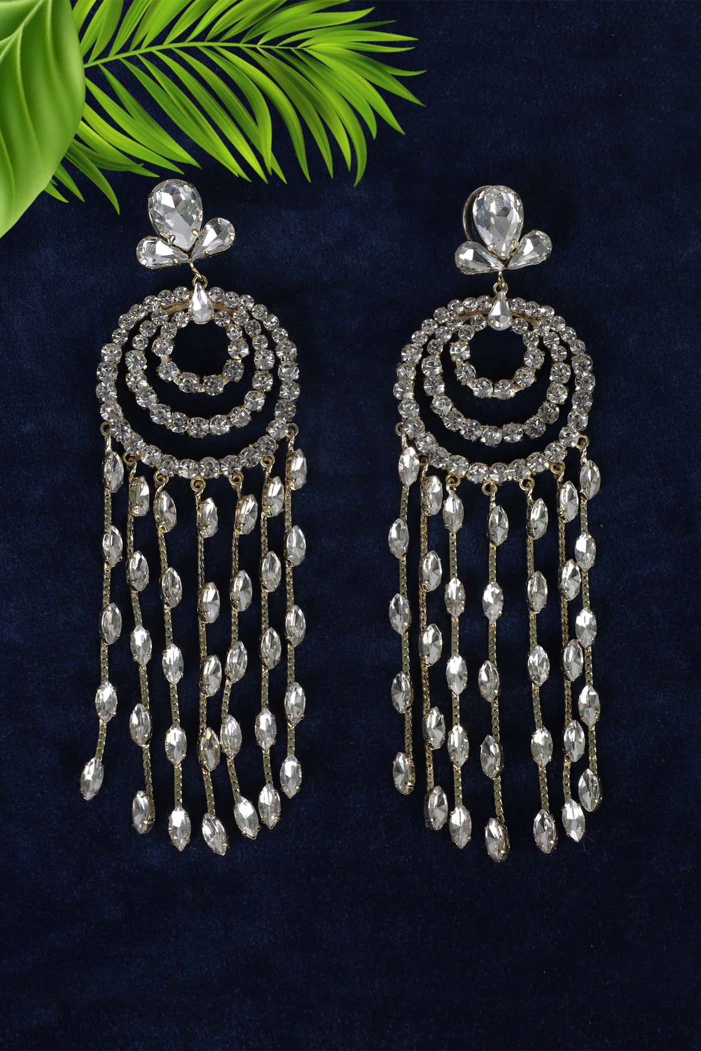 bijoux by priya chandna Waterfall Jhumkis earrings fashion jewellery online shopping melange singapore indian designer wear