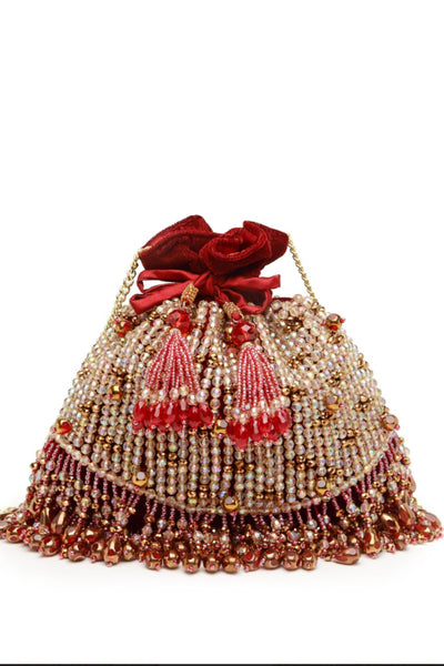 Bijoux by Priya Chandna Wine Gold Jaal Potli jewellery indian designer wear online shopping melange singapore