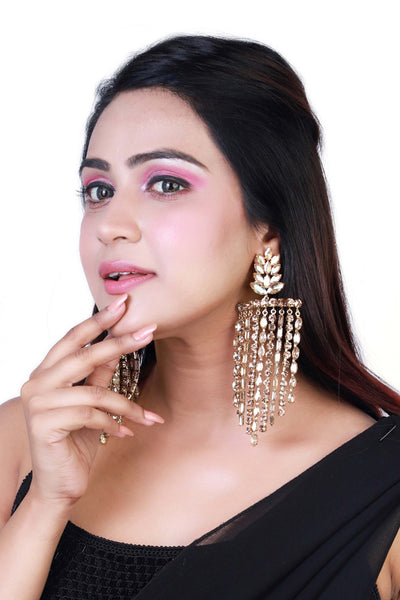 Bijoux by Priya Chandna Waterfall Earrings black gold fashion jewellery online shopping melange singapore indian designer wear