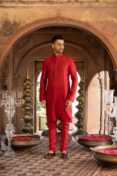 Chavvi Aggarwa Maroon Kurta Set Online Shopping Melange Singapore Indian Designer Wear