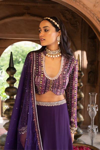 Chavvi Aggarwa Purple Lehenga Set Online Shopping Melange Singapore Indian Designer Wear