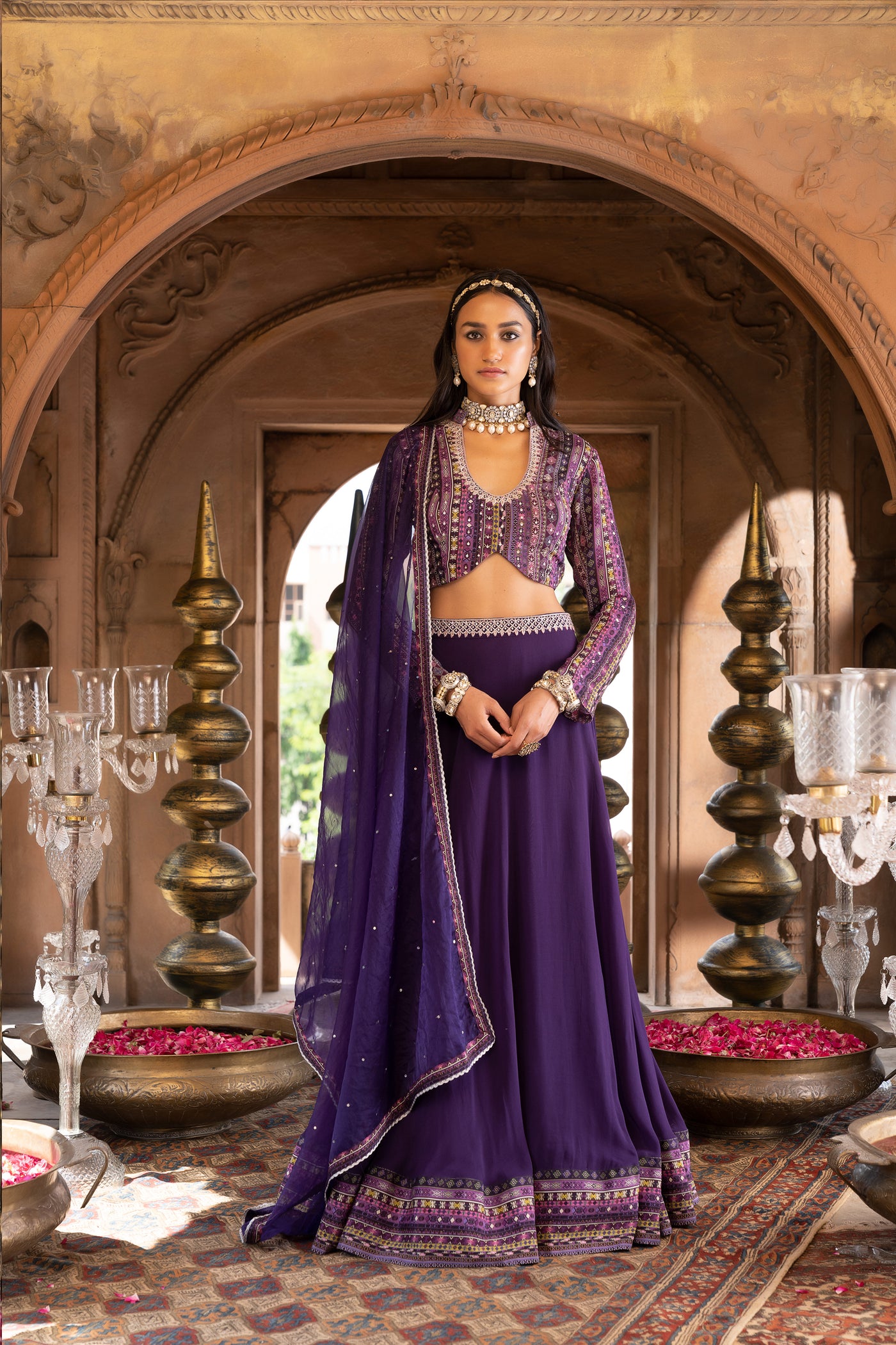 Chavvi Aggarwa Purple Lehenga Set Online Shopping Melange Singapore Indian Designer Wear