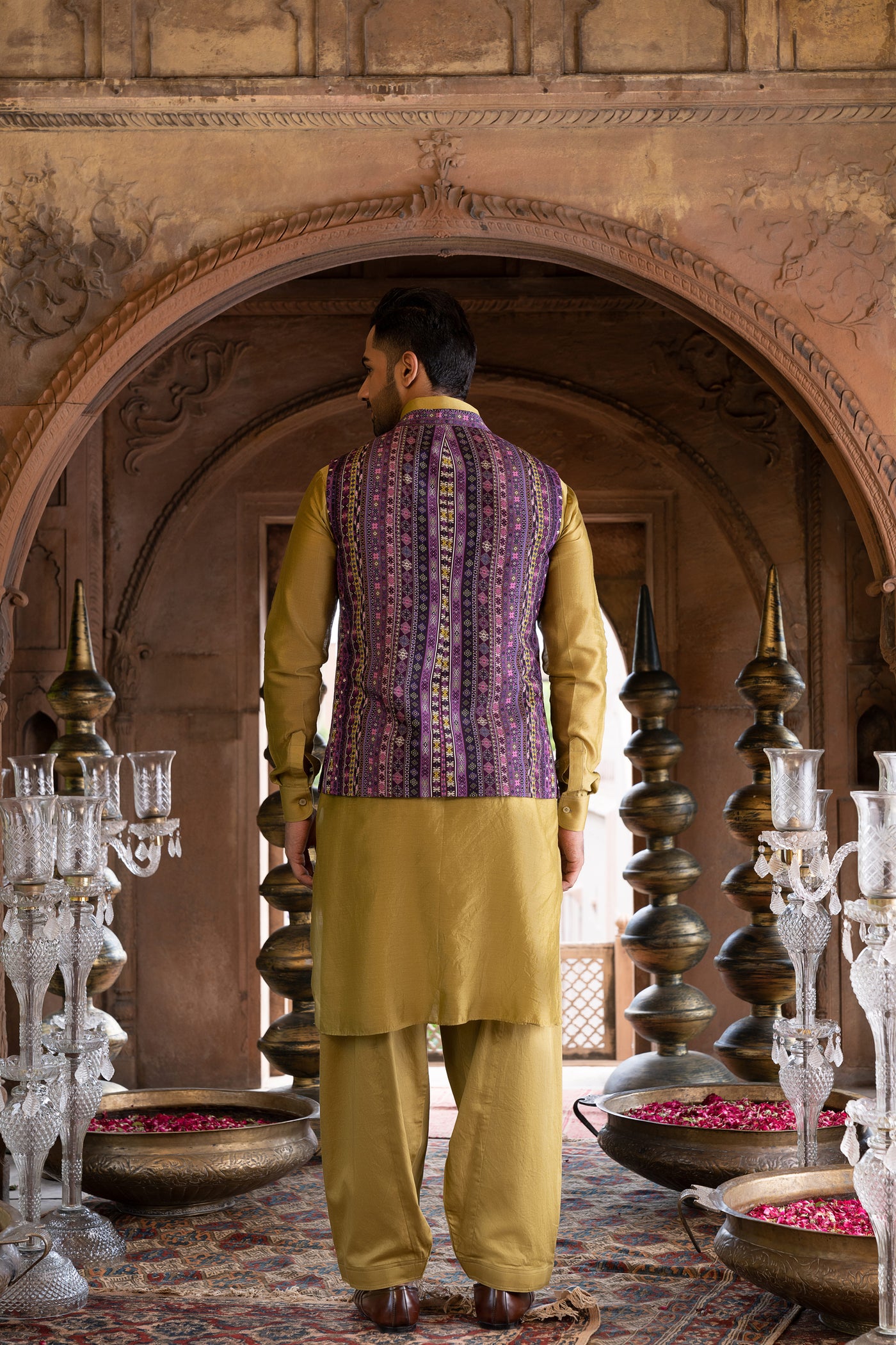 Chavvi Aggarwa Purple Printed Bundi Set Online Shopping Melange Singapore Indian Designer Wear