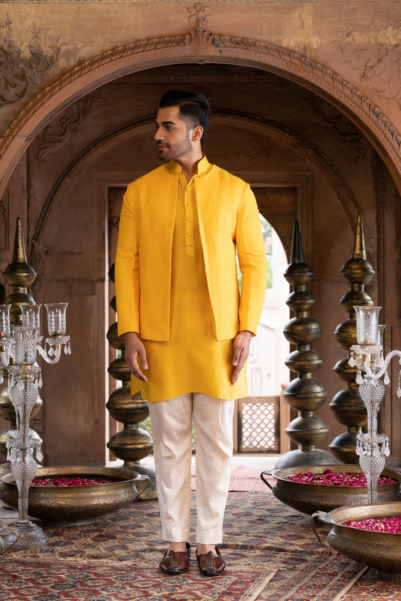 Chavvi Aggarwa Yellow Kurta Set Online Shopping Melange Singapore Indian Designer Wear