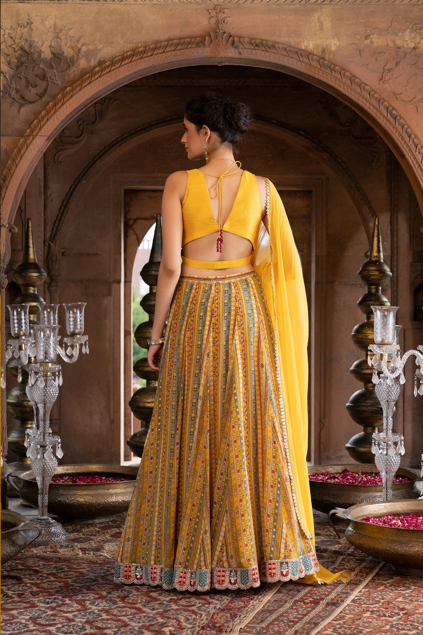 Chavvi Aggarwa Yellow Printed Lehenga Set Online Shopping Melange Singapore Indian Designer Wear