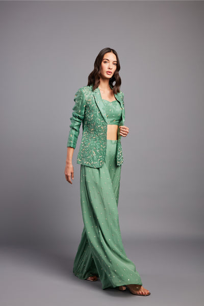 Chamee and Palak Grace organza blazer set indian designer wear online shopping melange singapore