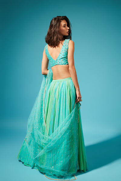 Chamee and Palak Haya Skirt Set indian designer wear online shopping melange singapore