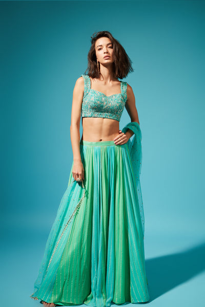 Chamee and Palak Haya Skirt Set indian designer wear online shopping melange singapore