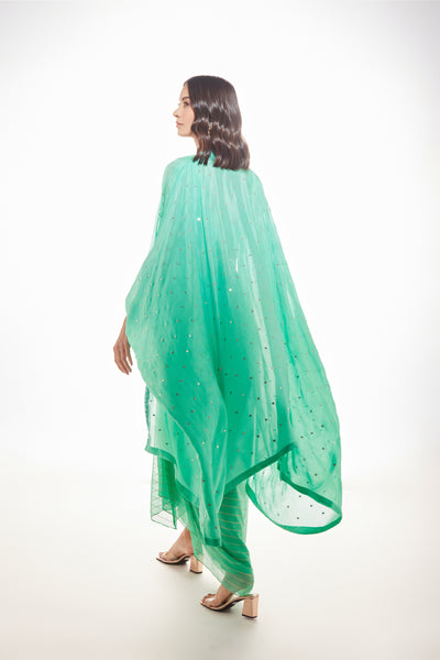 Chamee and Palak Julia cape with drape skirt indian designer wear online shopping melange singapore