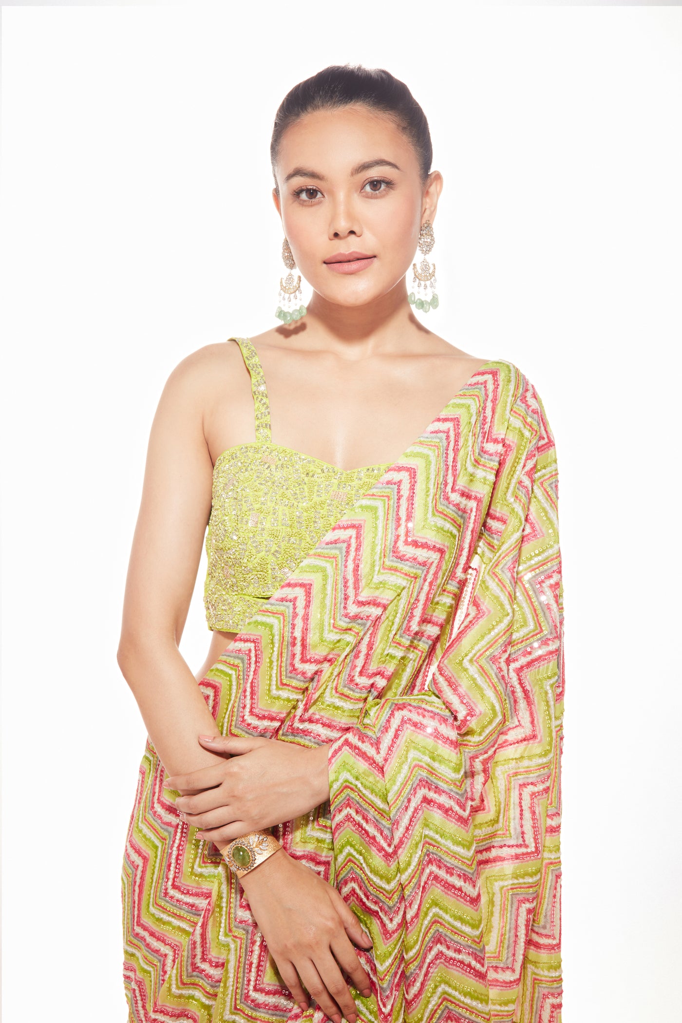 Chamee and Palak Luca Saree indian designer wear online shopping melange singapore