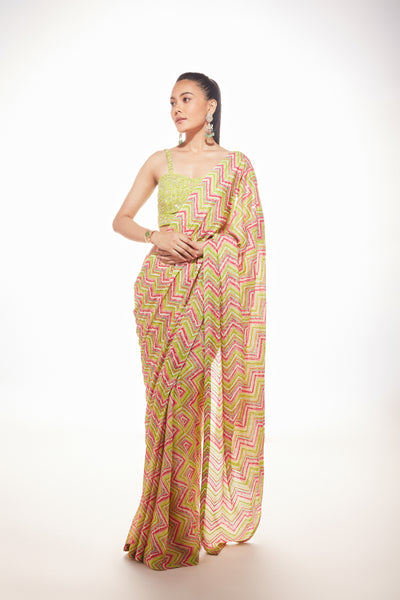 Chamee and Palak Luca Saree indian designer wear online shopping melange singapore