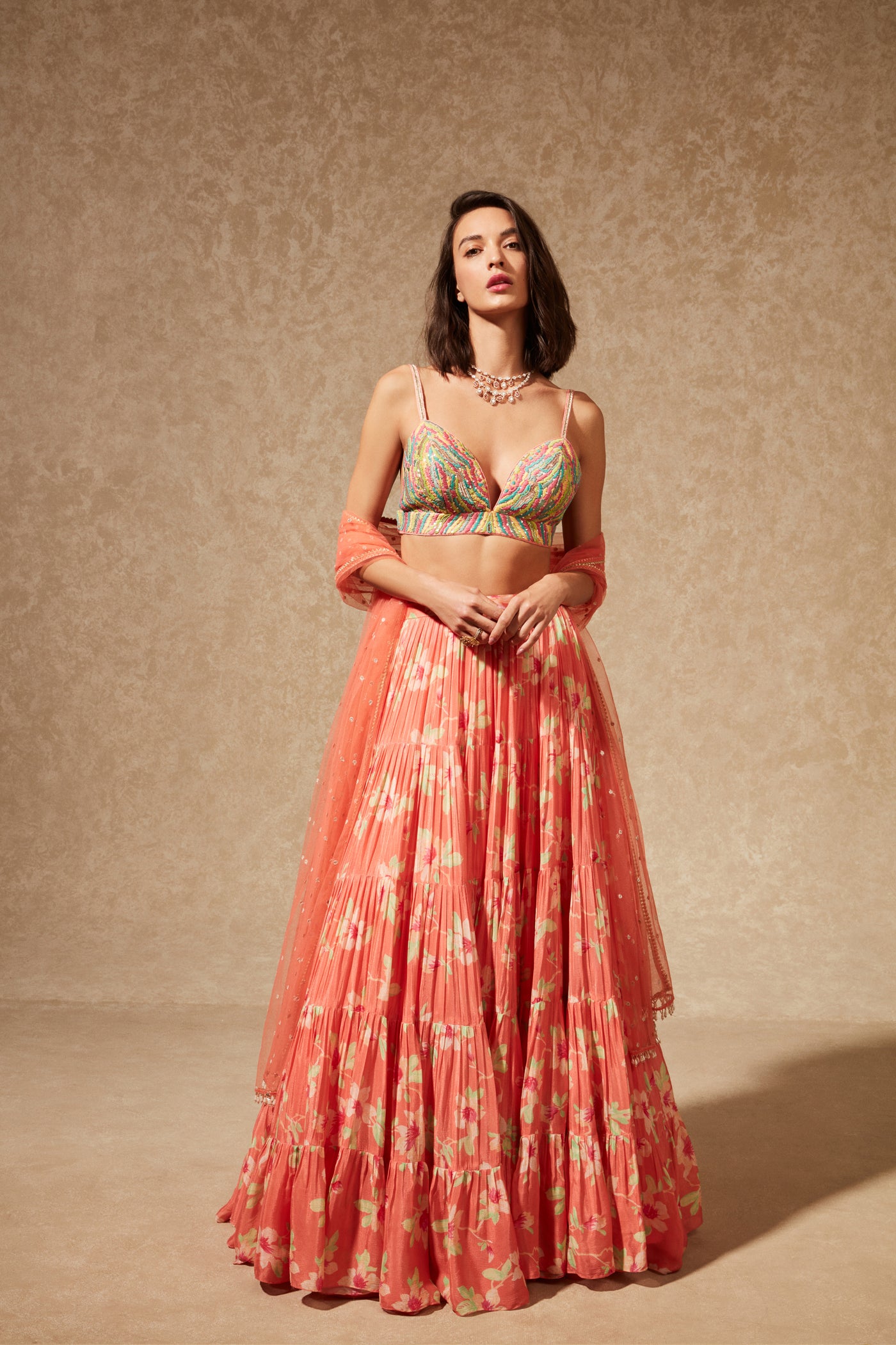 Chamee and Palak Meraki Skirt Set indian designer wear online shopping melange singapore