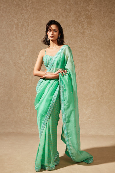Chamee and Palak Misaki Sari indian designer wear online shopping melange singapore