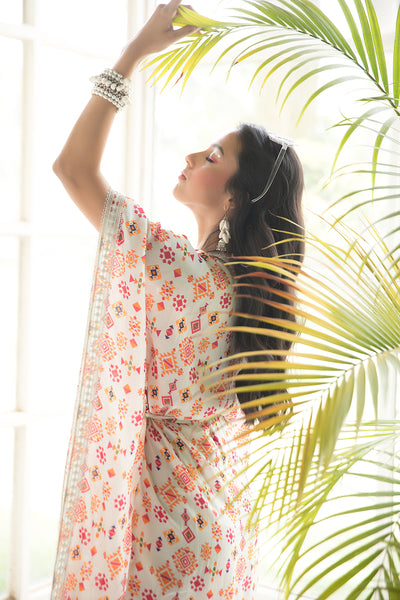 Chhavvi Aggarwal Grey printed kaftan indian designer online shopping melange singapore