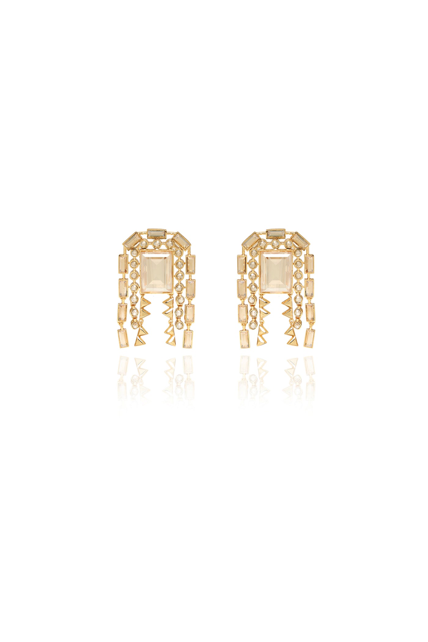 esme Butterfly Wings Earrings golden  fashion imitation jewellery indian designer wear online shopping melange singapore