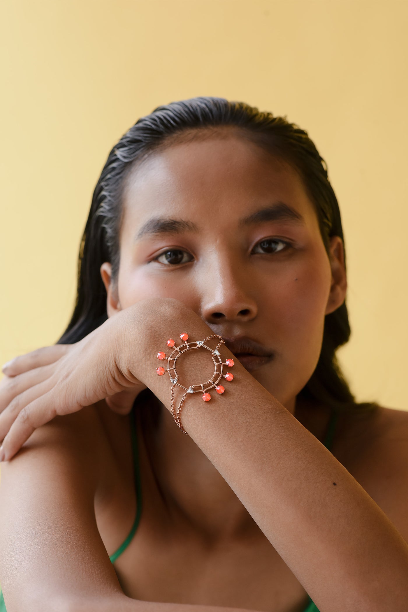 esme Colored Popsicles Bracelet orange fashion imitation jewellery indian designer wear online shopping melange singapore