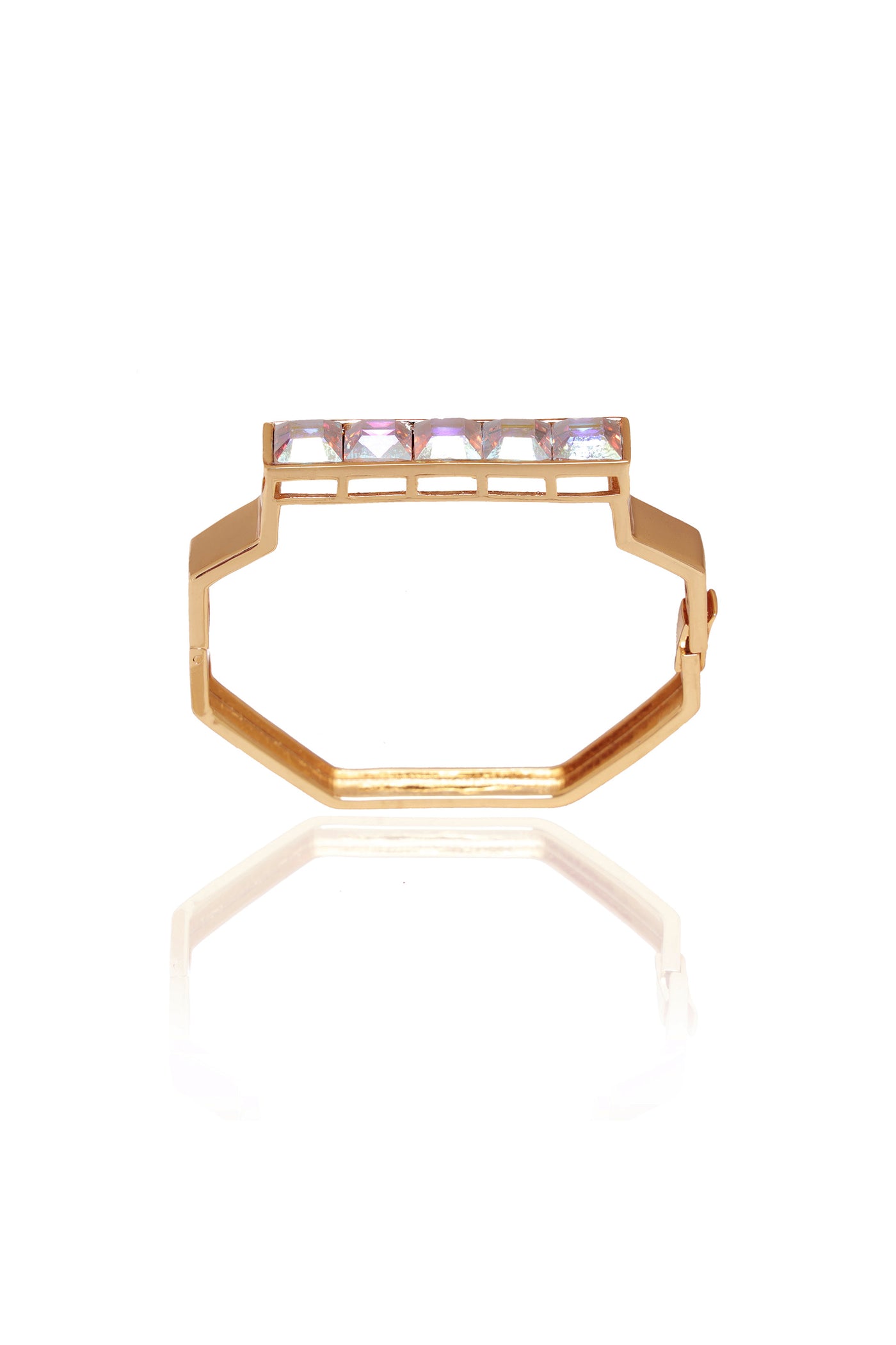 esme Golden Tan Bracelet abf reflective white on gold fashion imitation jewellery indian designer wear online shopping melange singapore