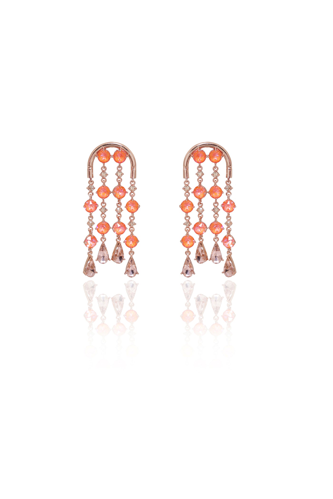 esme Watermelon Sugar Earrings fun orange fashion imitation jewellery indian designer wear online shopping melange singapore