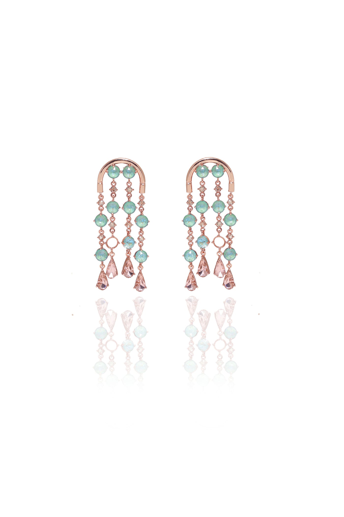 esme Watermelon Sugar Earrings sage green  fashion imitation jewellery indian designer wear online shopping melange singapore