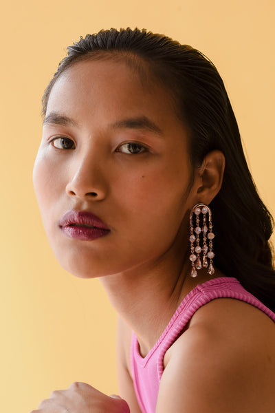 esme Watermelon Sugar Earrings soft lilac fashion imitation jewellery indian designer wear online shopping melange singapore