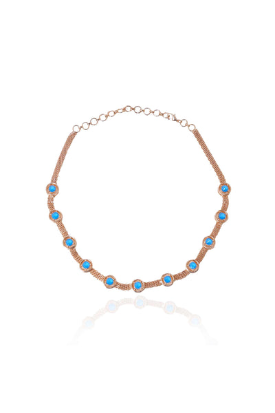 esme alana choker blue fashion jewellery indian designer wear online shopping melange singapore
