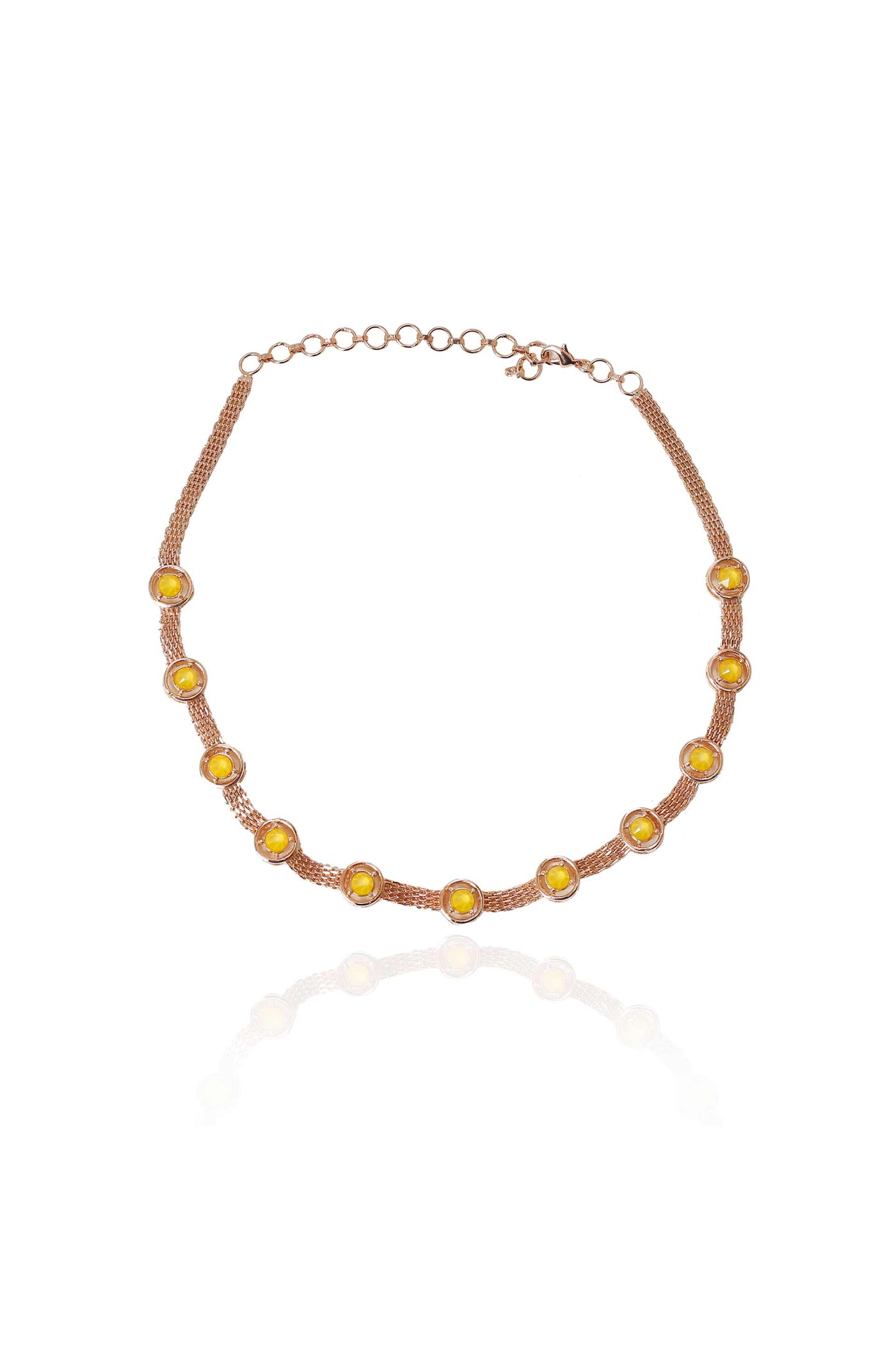 esme alana choker yellow fashion jewellery indian designer wear online shopping melange singapore