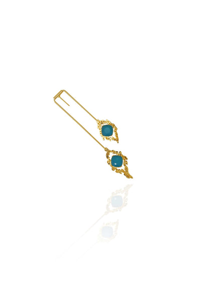 esme athena earrings blue fashion jewellery indian designer wear online shopping melange singapore