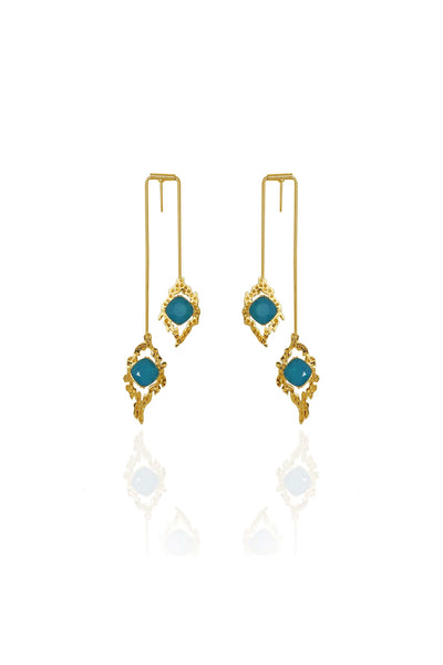 esme athena earrings blue fashion jewellery indian designer wear online shopping melange singapore