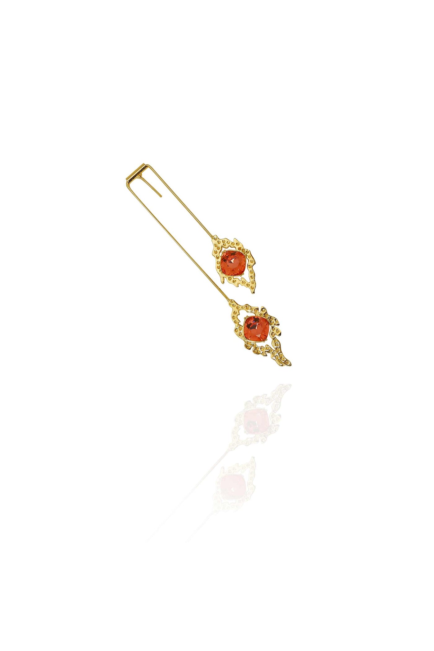 esme athena earrings coral/orange fashion jewellery indian designer wear online shopping melange singapore
