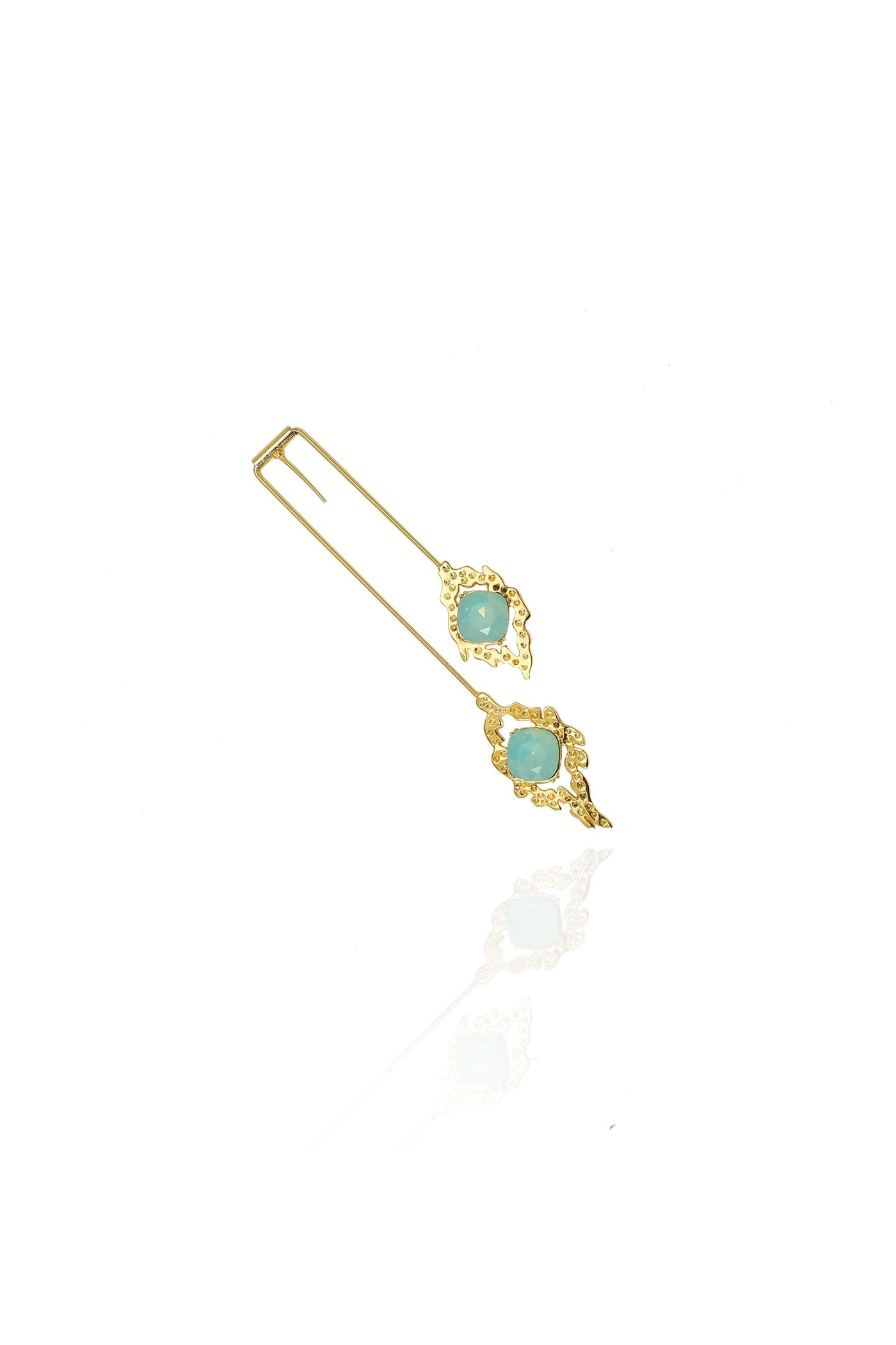 esme athena earrings seagreen fashion jewellery indian designer wear online shopping melange singapore