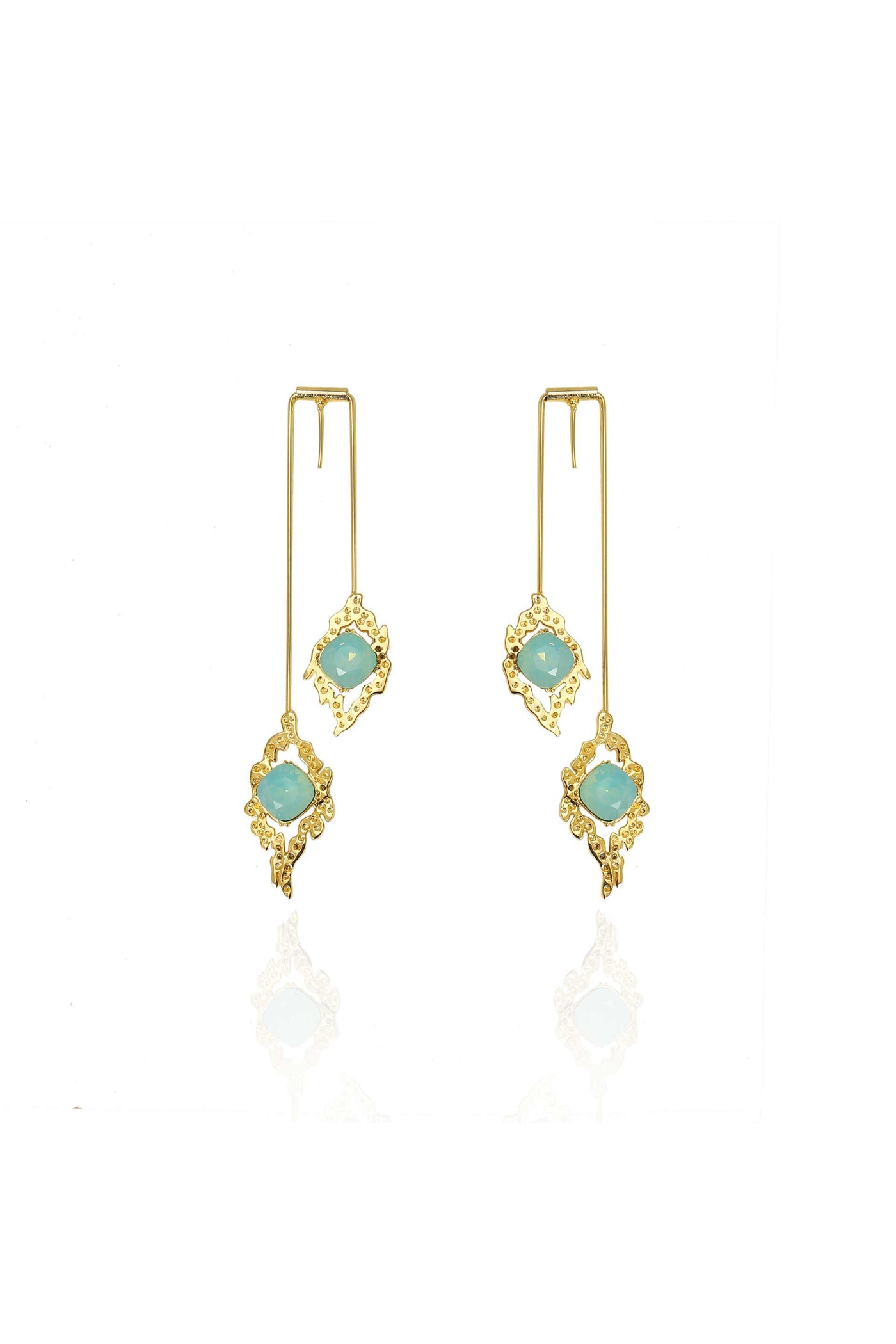 esme athena earrings seagreen fashion jewellery indian designer wear online shopping melange singapore