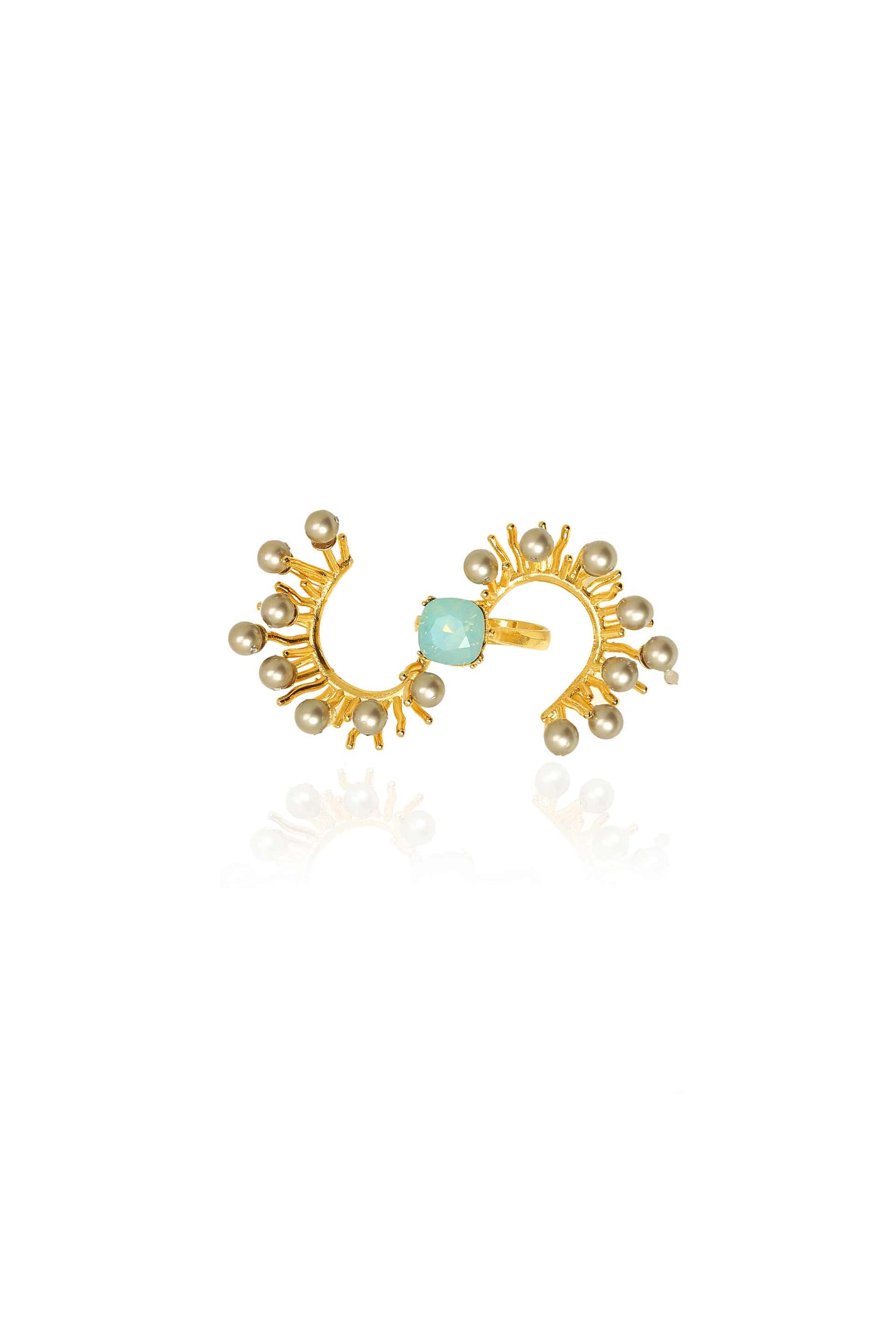 esme azure ring seagreen fashion jewellery indian designer wear online shopping melange singapore