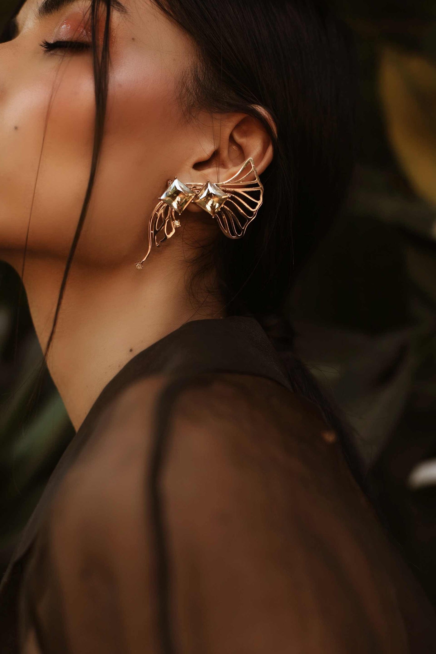 esme laira earrings gold fashion jewellery indian designer wear online shopping melange singapore