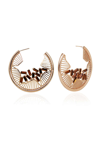 esme lynn earrings brown fashion jewellery indian designer wear online shopping melange singapore