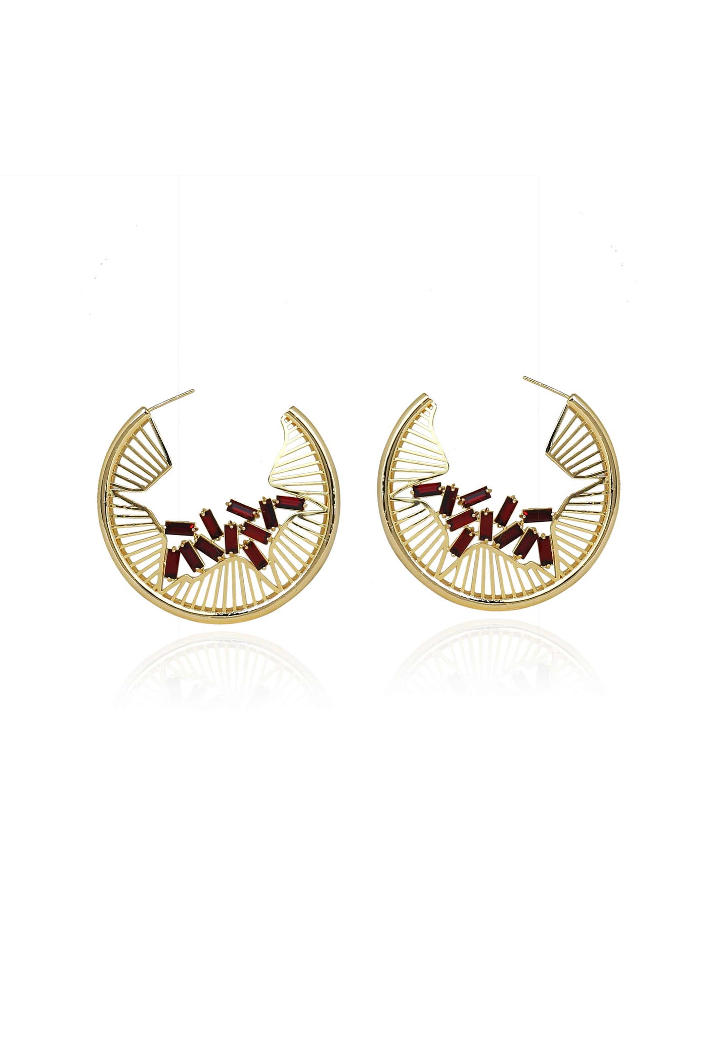 esme lynn earrings red fashion jewellery indian designer wear online shopping melange singapore