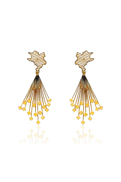 esme marceline earrings yellow fashion jewellery indian designer wear online shopping melange singapore