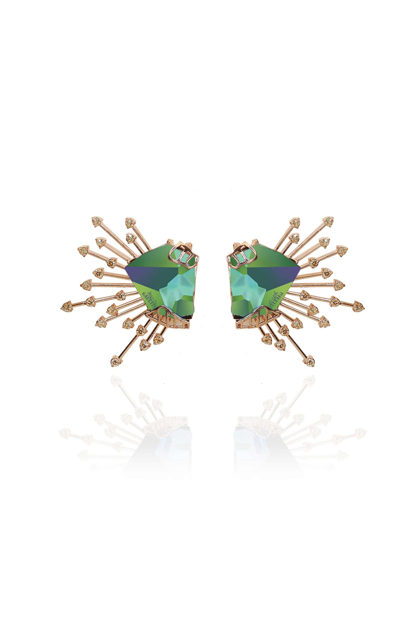 esme mischell earrings green fashion jewellery indian designer wear online shopping melange singapore